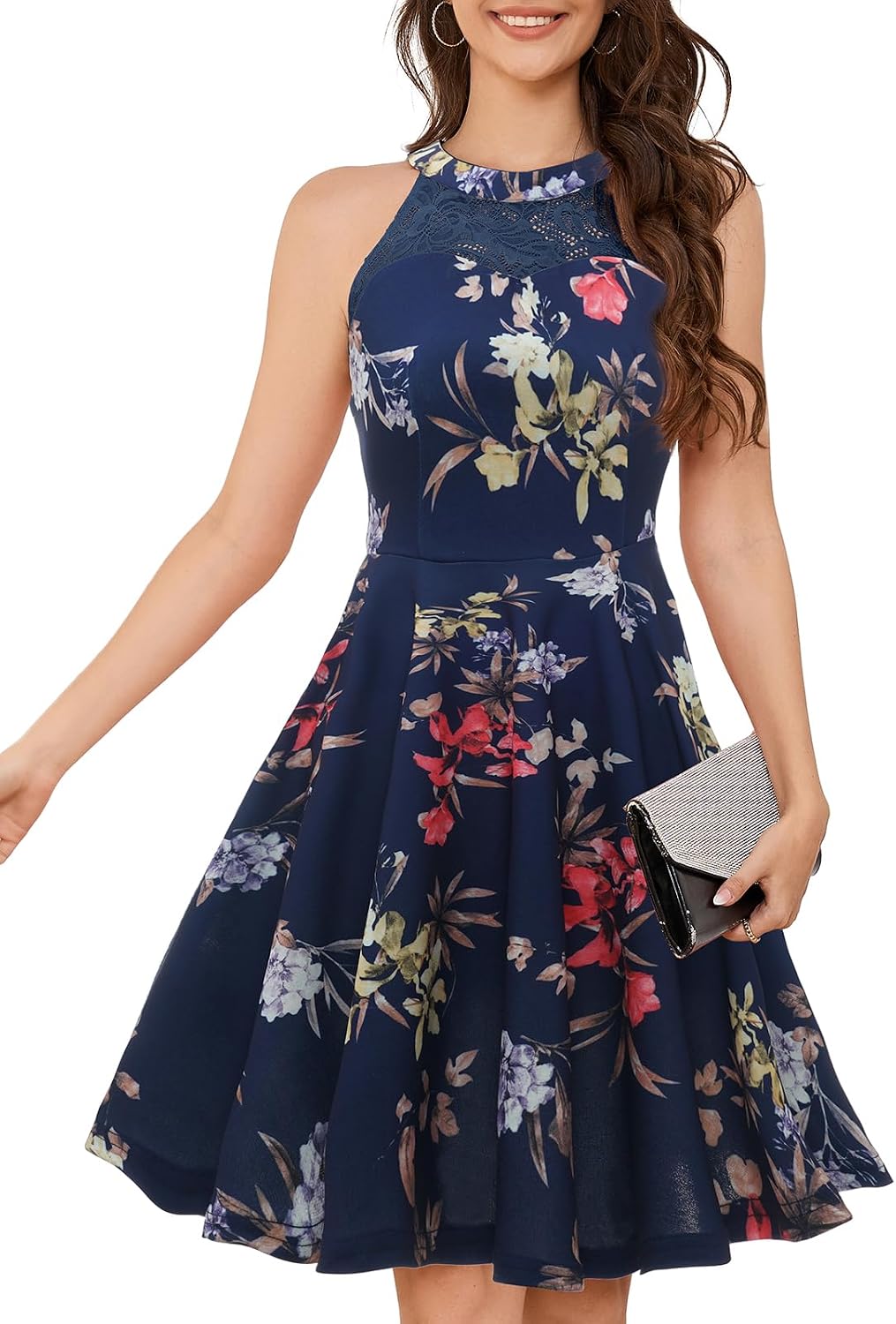 Bbonlinedress Women Halter Cocktail Short Prom Homecoming Dress for Teens